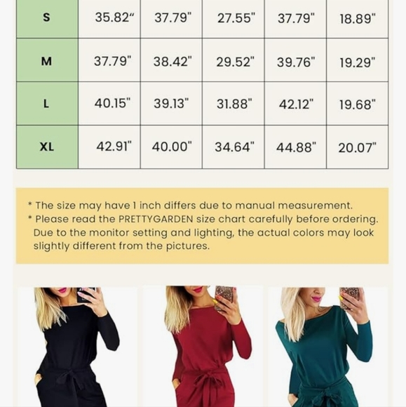 New Women's PrettyGarden Black Dress with pockets that ties in back. Size Medium - Picture 13 of 14